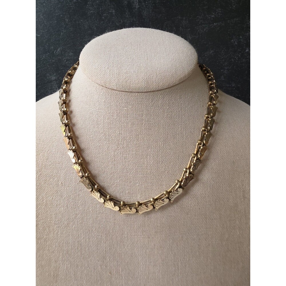 Gold Tone Chain Necklace Vintage Costume Jewelry
